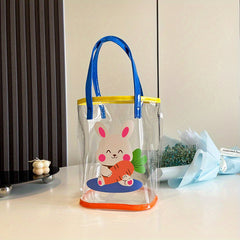 Transparent Cartoon Rabbit Travel Handbag for Girls