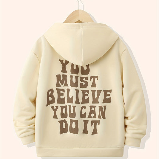 Girls Plain Hoodie Sweatshirt Daily Casual Long Sleeve Top Pullovers