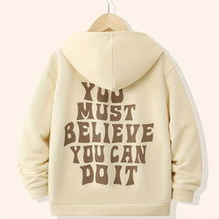 Girls Plain Hoodie Sweatshirt Daily Casual Long Sleeve Top Pullovers