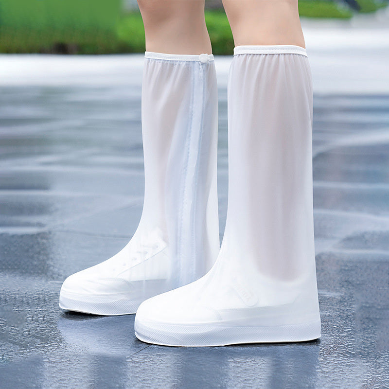 Waterproof Reusable Shoe Covers with Long Zipper Opening