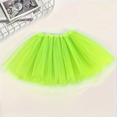 3 Layer Mesh Tutu Skirt for Girls Ballet Dance Costume