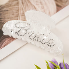Acrylic Bridal Hair Claw Clip With Rhinestone Bride Sign Hair Accessory