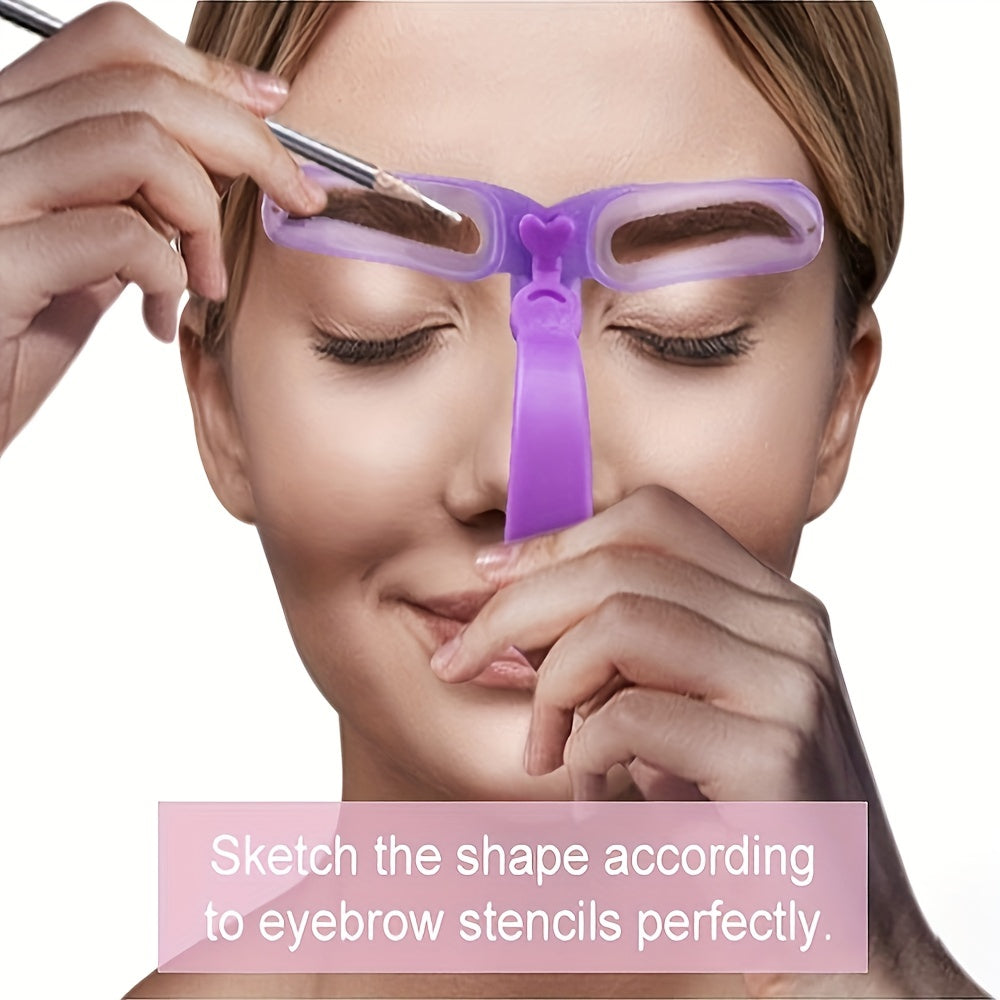 Eyebrow Stencils with Handle and Strap 8 Styles for Perfect Shaping