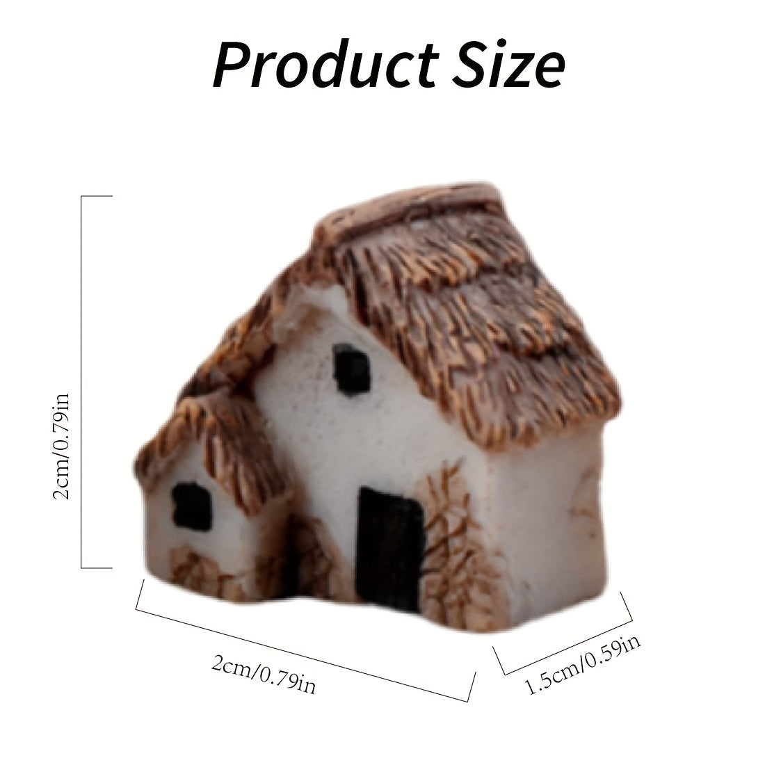 16pcs Rustic House Set for Garden Resin Bonsai Accessories