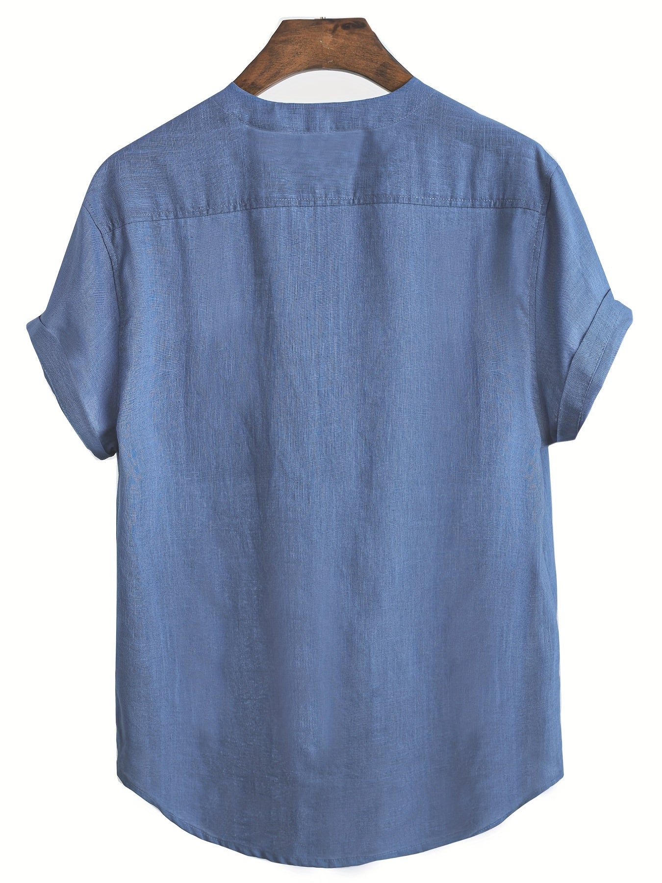 Men's Short Sleeve Shirt with Chest Pocket for Summer