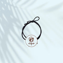 Metal Flower Head Tie High Elasticity Rubber Band Hair Tie