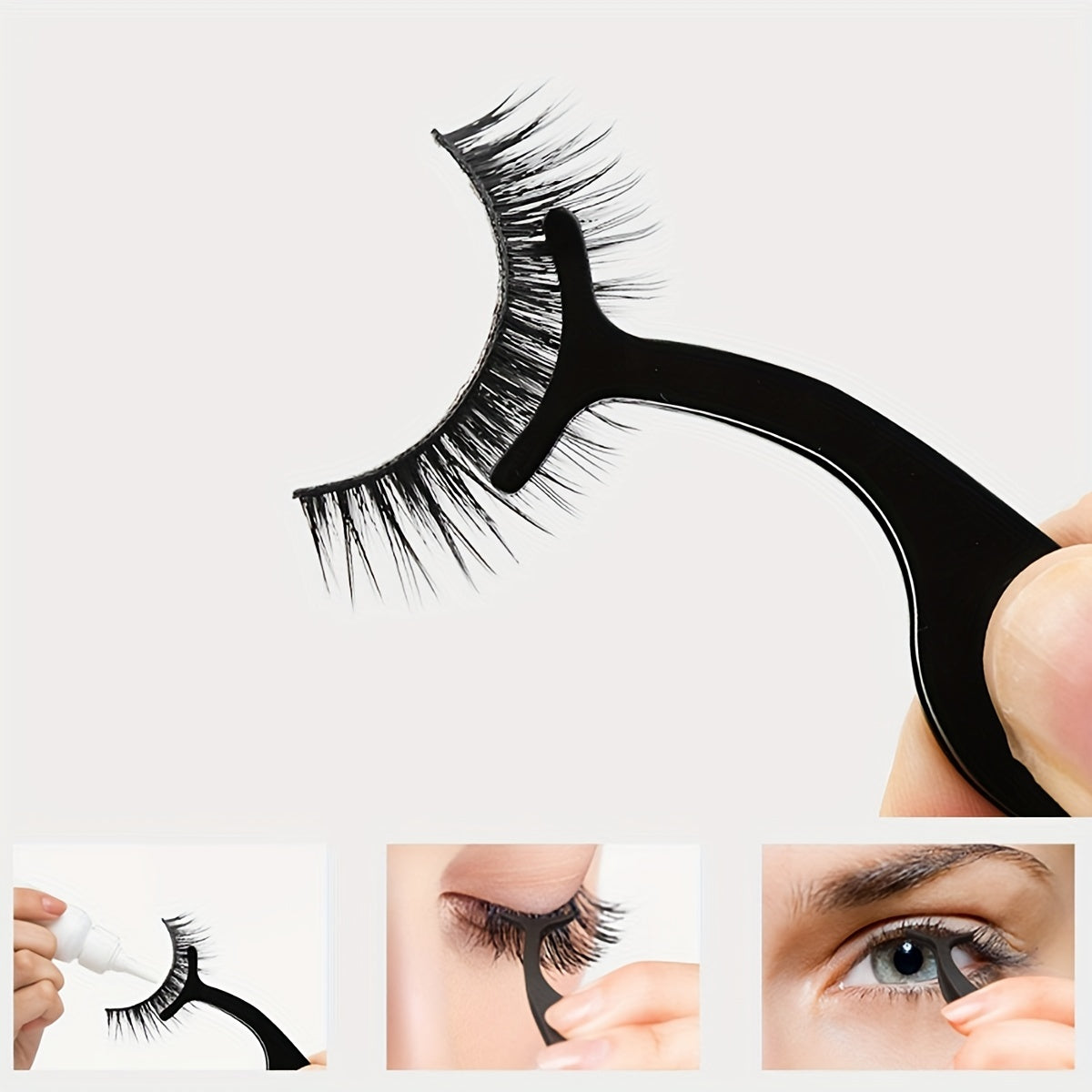 6pcs False Eyelashes Tweezer Portable Applicator for Magnetic Lashes
