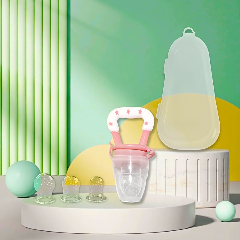 5-Piece Baby Food Feeder Set for Fresh Fruits, Vegetables, Teething Relief