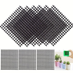 50pcs Plant Pot Mesh Pad Bonsai Pot Bottom Grid Mat Plant Drainage Screens