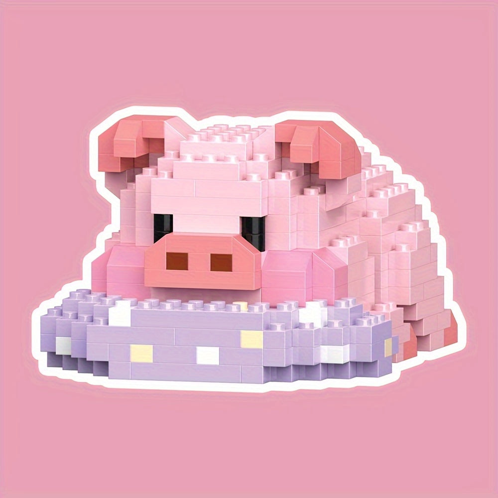 Animal Building Blocks Pig Model Assembled Toy