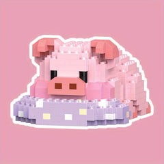 Animal Building Blocks Pig Model Assembled Toy