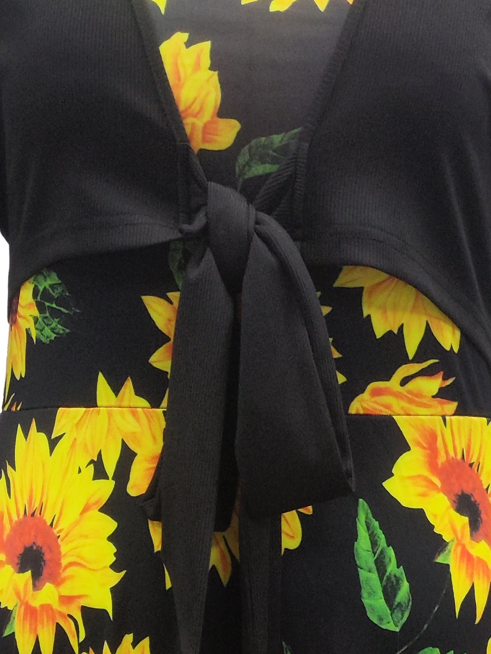  Sunflower Print Cami Dress & Long Sleeve Cardigan Set