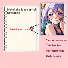 Customizable Spiral Notebook with Removable Pages Waterproof Paper Soft Cover