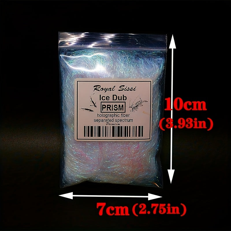 Royal Sissi 3 Bags Ice Dub Soft Flash Hair Rigs Fishing Bait Making Gear