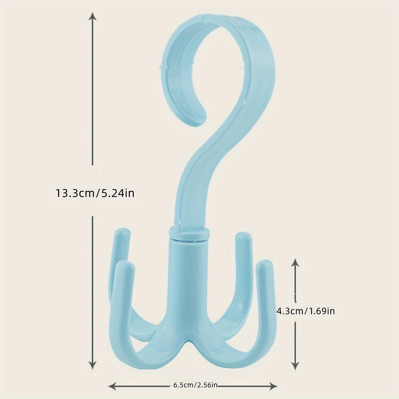 Scarf Belt Clothes Storage Rack Hook 360 Degrees Rotation 20 Claw Scarf Rack