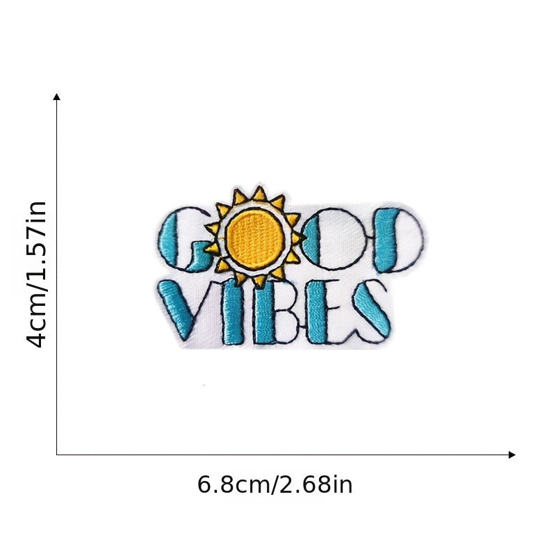 10pcs Cartoon Iron On Patches Embroidered Applique Repair Patch DIY Crafts