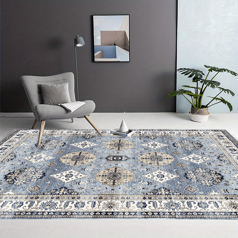 Boho Persian Washable Area Rug Stain & Water Resistant Vintage Floor Carpet