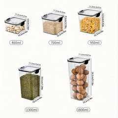 1pc Airtight Stackable Food Storage Jars Transparent Container