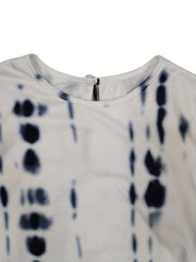Plus Tie Dye Long Sleeve Top & Leggings 2 Piece Set