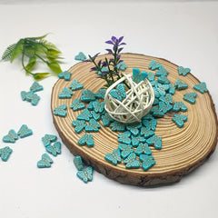 38pcs 14 12mm Butterfly Turquoise Stone Beads Jewelry Making