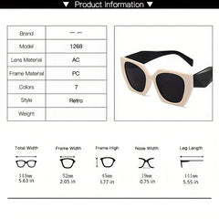 Y2K Square Sunglasses UV400 Anti Glare Glasses