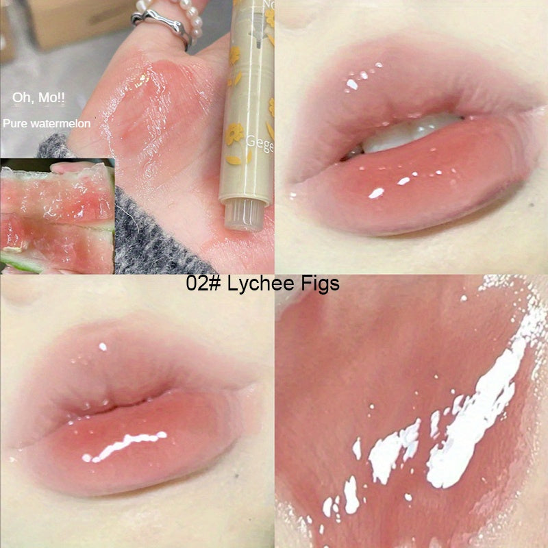 Heart Flower Jelly Lipstick Red Lip Gloss Makeup