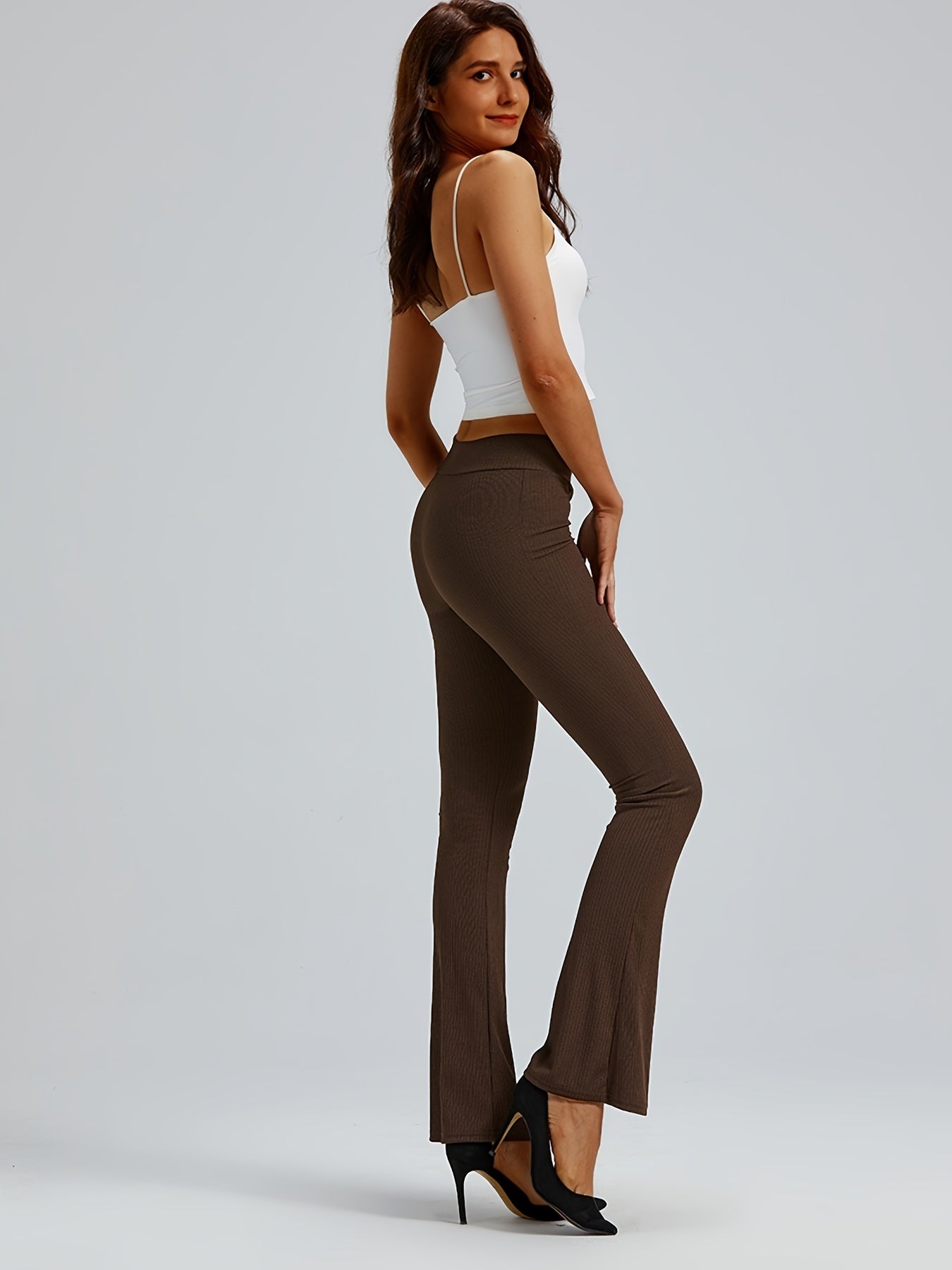Women's High Waist Flared Leggings for Yoga Workout