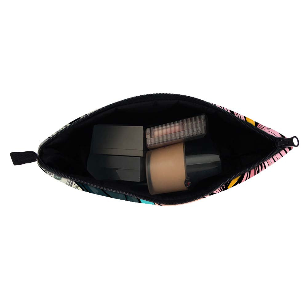 Stylish Cosmetic Bag with Coin Purses & Brush Organizer