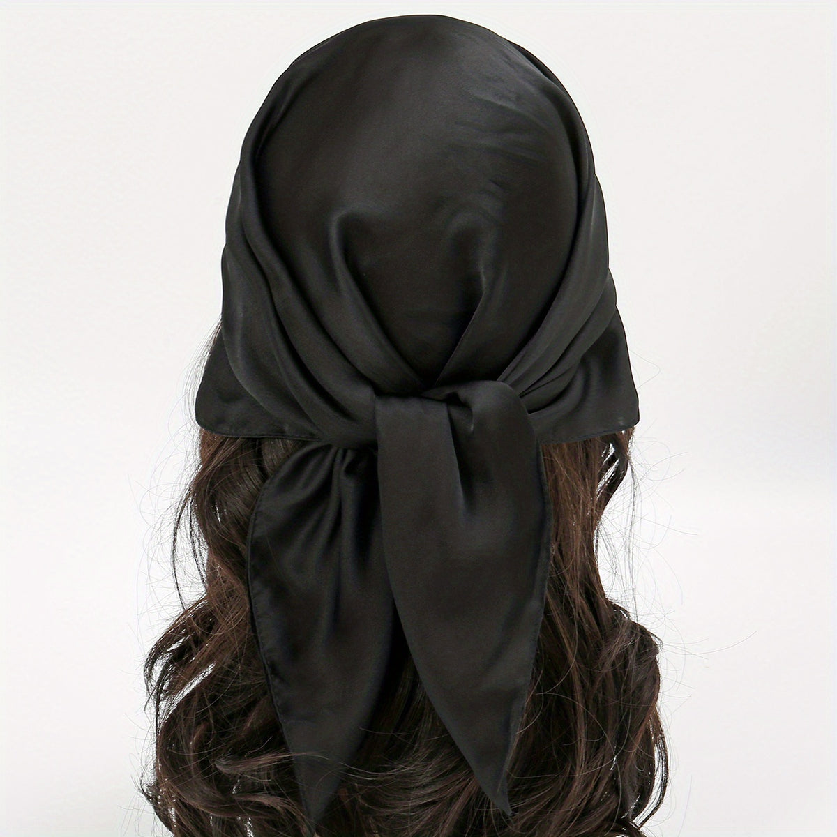 Satin Bandana Square Scarf Necktie Head Wrap Hair Accessory