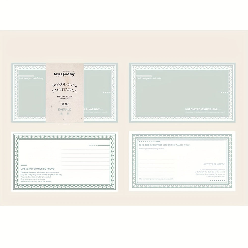 Retro Basic Postcard 30sheets DIY Material Record Memo Message Decoration