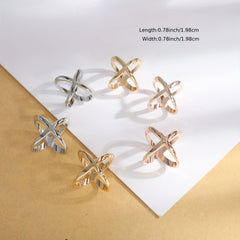 Minimalist Hollow Cross Scarf Clip Ring for Women & Girls