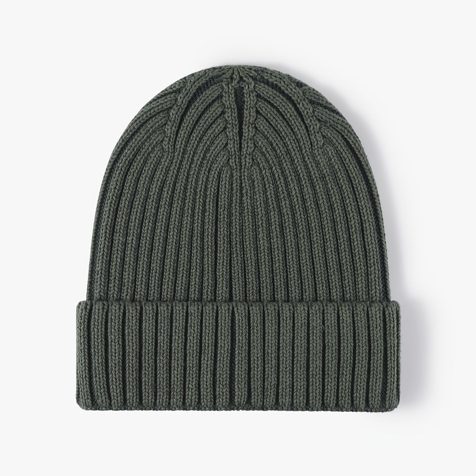 Men's Winter Knitted Cuffed Beanie Hat Ear Protection