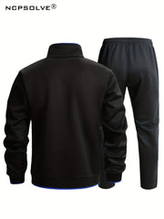 Men's Classic Zip Up Jacket & Active Comfy Pants Set