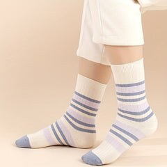 Classic Striped Crew Socks for All-Day Comfort