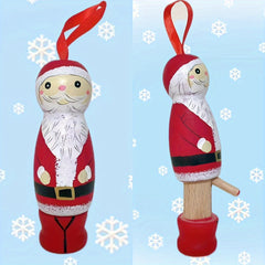 Funny Santa Pendant Christmas Ornaments Tree Decorations Wooden Standing Santa