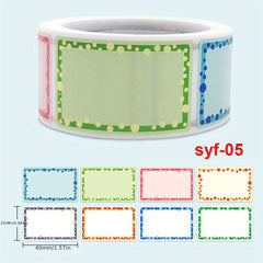 1 Roll 200pcs Cartoon PreschoolName Label Stickers