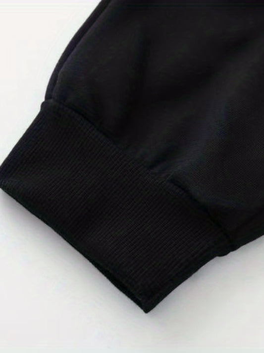 Stylish C Pattern Men's Drawstring Pants Active Stretch Trousers