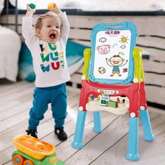 Double Sided Magnetic Drawing Board Easel Chalk