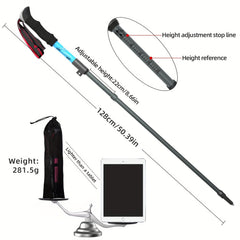 Portable Aluminum Hiking Pole with Enhanced Stability