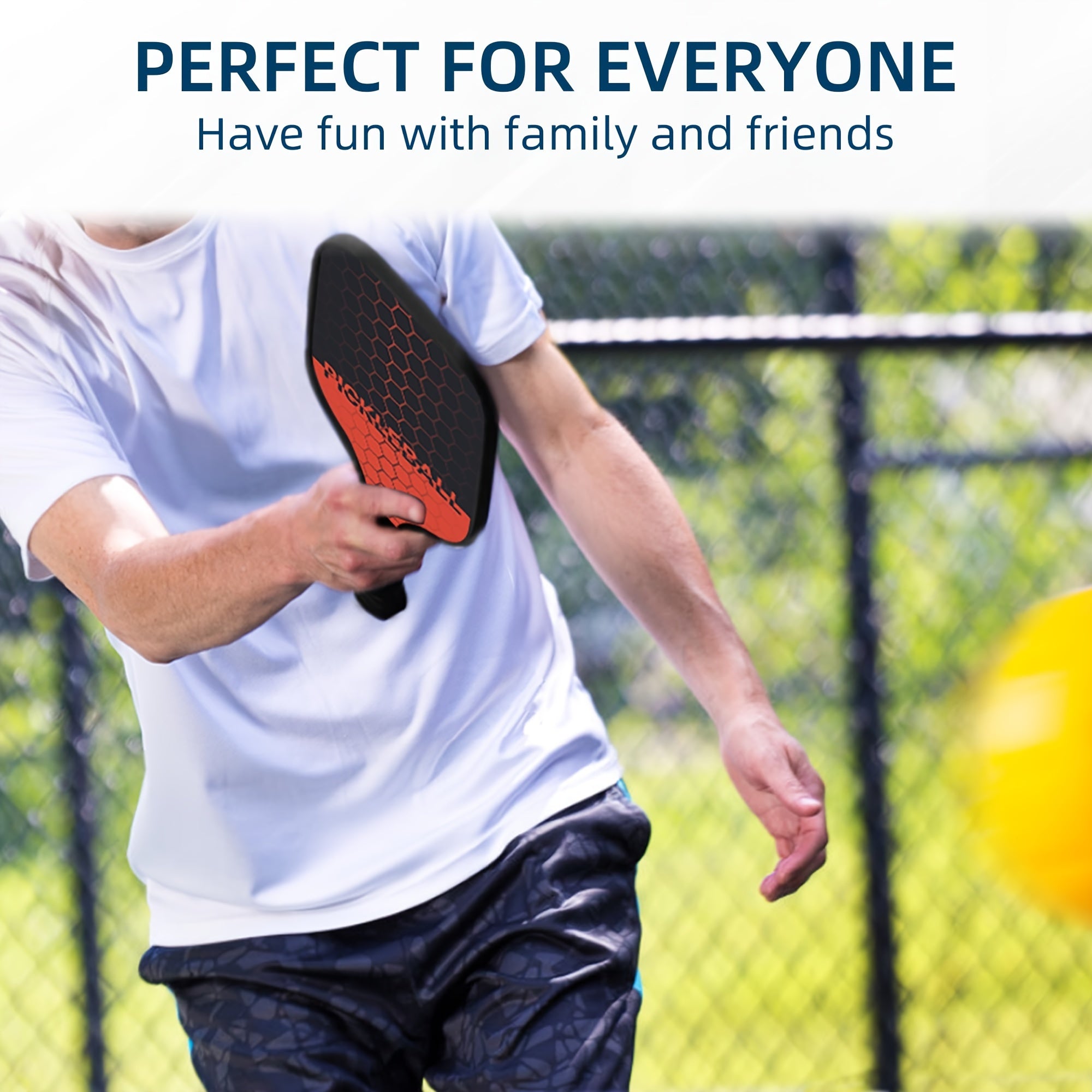4 Pc Pickleball Racket Set With 4 Balls & Tote Bag