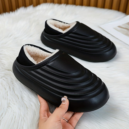Boys Comfortable Non Slip Fleece House Shoes Soft Bottom Walking Shoes