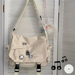 Large Capacity Nylon Messenger Bag for Student