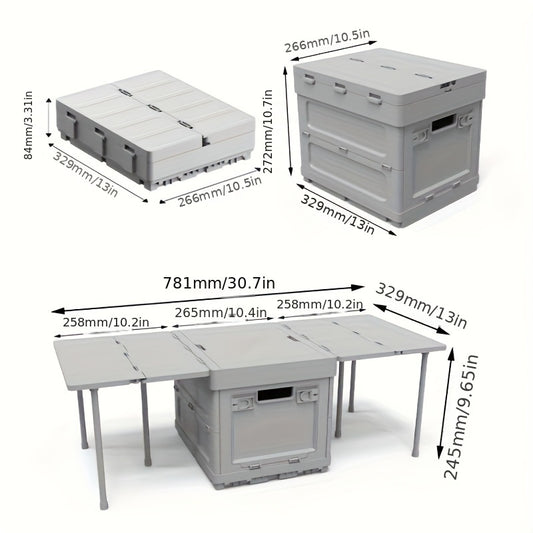 21L Collapsible Storage Box Outdoor Folding Table Camping Fishing Picnic Beach