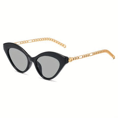 Cat Eye Sunglasses Metal Chain Charm Anti Glare UV400