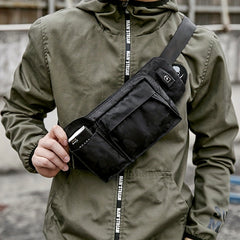 Men's Casual Large Capacity Chest Bag Outdoor Cycling Shoulder Bag
