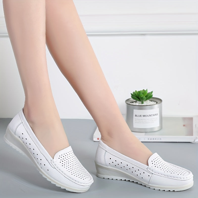Women's Flat Loafers Soft Sole Slip On Nurse Shoes