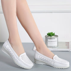 Women's Flat Loafers Soft Sole Slip On Nurse Shoes
