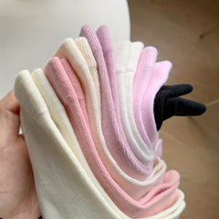 7 Pairs Solid Crew Socks Comfy & Breathable Mid Tube Women's Stockings