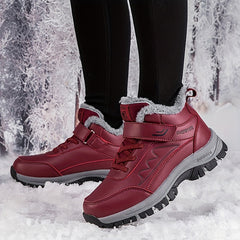 Non slip Thickened Medium Tube Snow Boots Versatile Wear Resistant Warm Shoes
