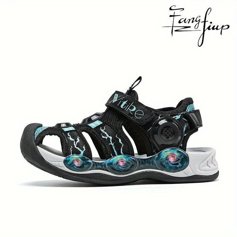 FANGFIUP Boys Sports Sandals Breathable Non-slip Sandals